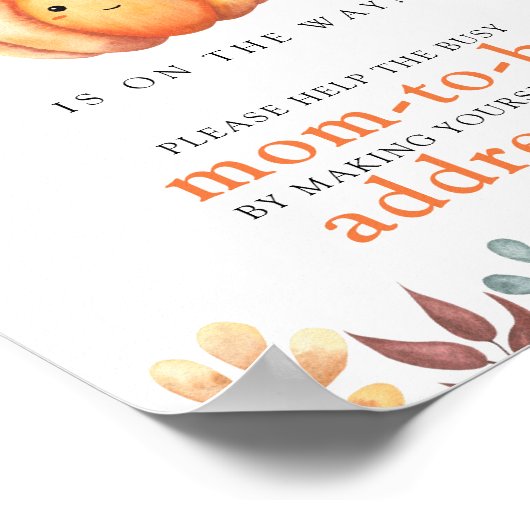 Pompoen in pet - Help de drukke moeder-to-be Poster (Hoek)