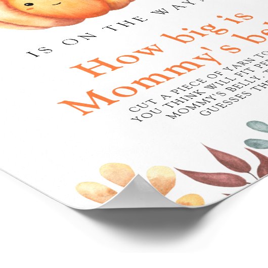 Pompoen in pet Hoe groot is het buikspel van mama Poster (Hoek)