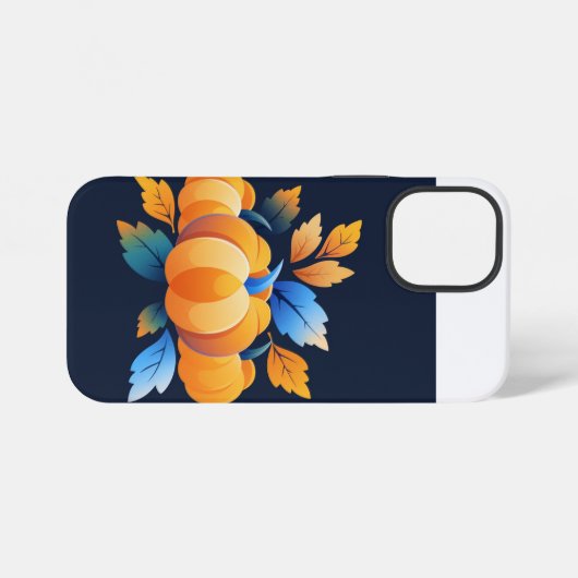 Pompoen iPhone 12 Mini Stoere Hoesje, Glanzend iPhone Hoesje (Achterkant horizontaal)