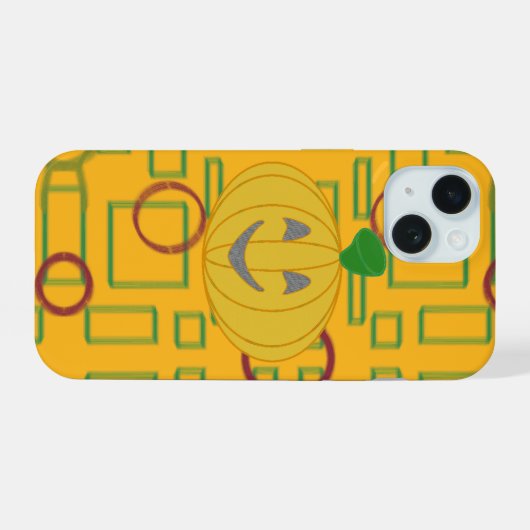 pompoen iPhone 15 case (Achterkant horizontaal)