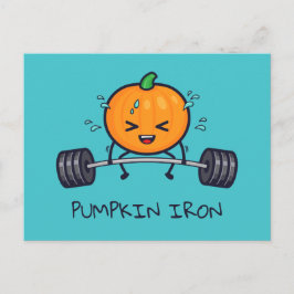 Pompoen Iron Pun Briefkaart