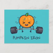 Pompoen Iron Pun Briefkaart (Voorkant)