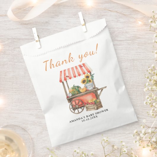 Pompoen is onderweg Baby shower Dank u Bedankzakje (Geknipt)