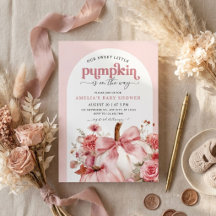 Pompoen Is Op Weg Roze Pompoen Baby Shower
