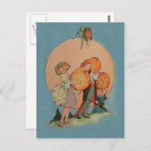 Pompoen Jack O lantaarn Goblin Uil Piraat Briefkaart (Voorkant / Achterkant)
