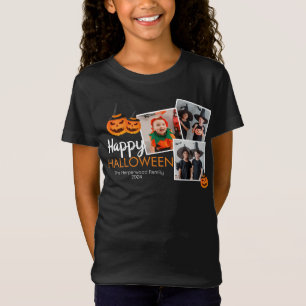 pompoen jack-o-lantaarn Halloween Familie 3 Foto T-shirt