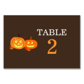 Pompoen Jack O Lantaarn Trouwtafel Kaart (Achterkant)