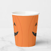 Pompoen Jack o Lantern Face Oranje Black Papieren Bekers (Links)