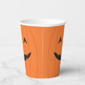 Pompoen Jack o Lantern Face Oranje Black Papieren Bekers (Rechts)