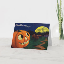Pompoen Jack O Lantern Man In De Maan Kaart