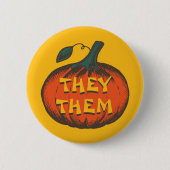  pompoen - Jack-O-Lantern pompoen Ronde Button 5,7 Cm (Voorkant)