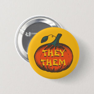 pompoen - Jack-O-Lantern pompoen Ronde Button 5,7 Cm
