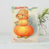 Pompoen Jack O' Lantern Sneeuwman (Staand voorkant)