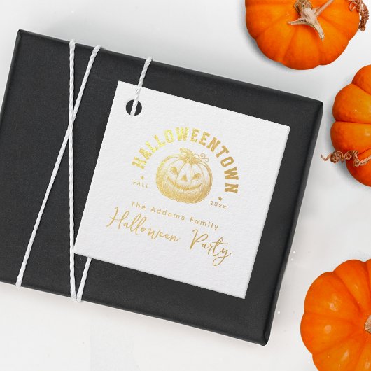 Pompoen Jack O Lantern tHalloween Folie Favoriet T Bedankjes Labels