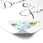 Pompoen Jongen Baby shower Drinken en Voedsel Teke Poster (Hoek)
