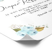 Pompoen Jongen Baby shower Luier Raffle Teken Poster (Hoek)