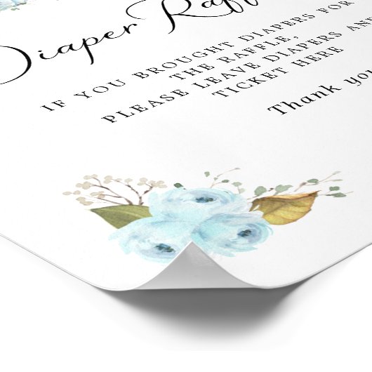 Pompoen Jongen Baby shower Luier Raffle Teken Poster (Hoek)