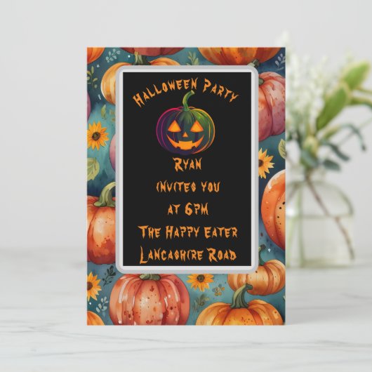 pompoen kaart (Staand voorkant)