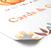 Pompoen - kaarten en geschenken baby shower poster (Hoek)