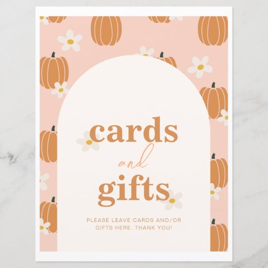 Pompoen Kaarten & Geschenken Teken (Voorkant)