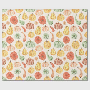 Pompoen Kale Autumn Baby Shower Cadeaupapier