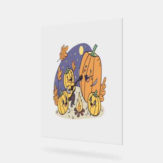 pompoen kampvuur serenade acryl bord (Hoek)