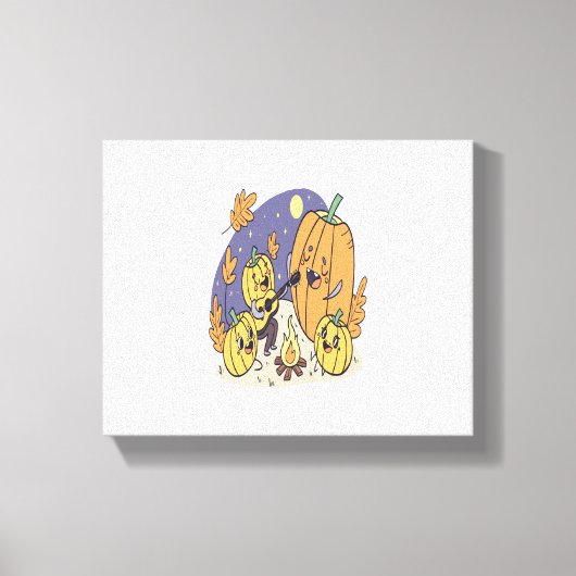 pompoen kampvuur serenade canvas afdruk (Voorkant)