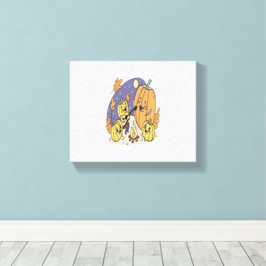 pompoen kampvuur serenade canvas afdruk (Insitu (Houten vloer))