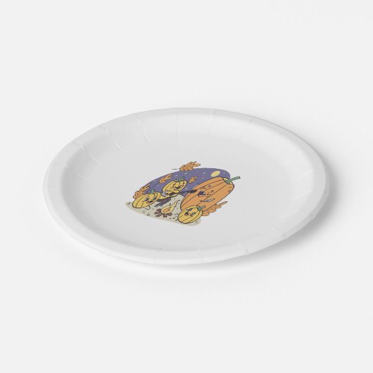 pompoen kampvuur serenade papieren bordje (Gekanteld)