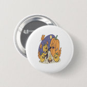 pompoen kampvuur serenade ronde button 5,7 cm (Voorkant /achterkant)