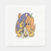 pompoen kampvuur serenade servet (Voorkant)