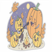 pompoen kampvuur serenade sticker (Voorkant)