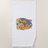 pompoen kampvuur serenade strandlaken (Voorkant)