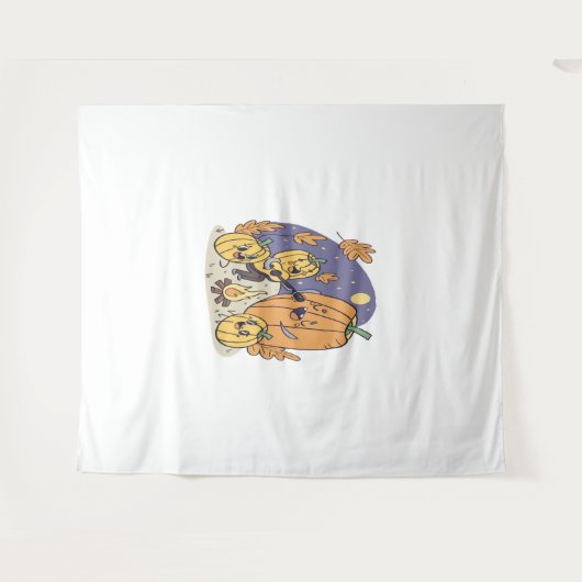 pompoen kampvuur serenade wandkleed (Voorkant (horizontaal))