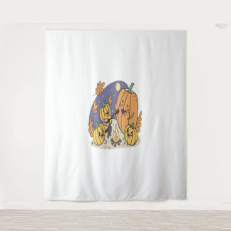 pompoen kampvuur serenade wandkleed