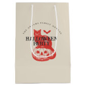 pompoen kat bat Oranje rode Halloween Party Medium Cadeauzakje (Achterkant)