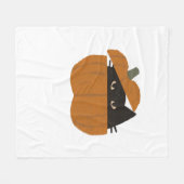 Pompoen kat Classic T-Shirt_1 Fleece Deken (Voorkant (Horizontaal))