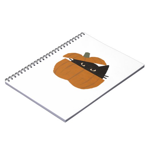 Pompoen kat Classic T-Shirt_1 Notitieboek (Linkerzijde)