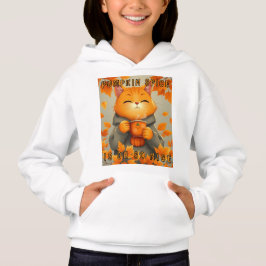 Pompoen Kat en Hond Meisjes Hoodie met eigen naam