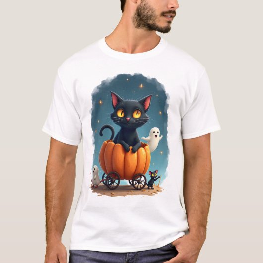 Pompoen Kat Express T-shirt (Voorkant)