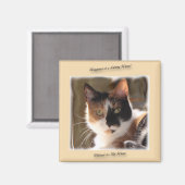 Pompoen Kat Geluk Magneet (Voorkant / Achterkant)