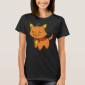 Pompoen Kat T-shirt (Voorkant)