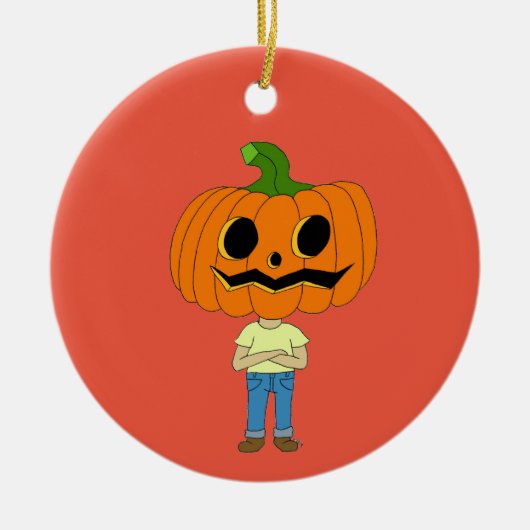 pompoen keramisch ornament (Voorkant)