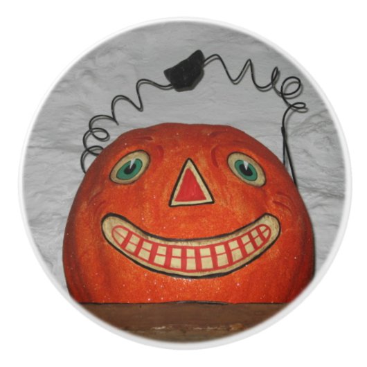 Pompoen Keramische Knop (Voorkant)