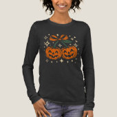Pompoen Kersen Coquette  Halloween Spooky Tri-Blend Shirt (Voorkant)