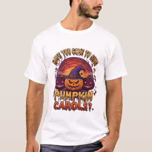Pompoen Kerstliederen Halloween Pompoenen Heksenho T-shirt