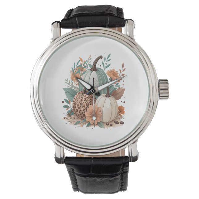 Pompoen Kinder Halloween Horloge (Voorkant)