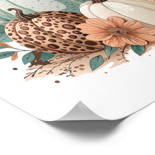 Pompoen Kinder Halloween Poster (Hoek)