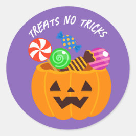 Pompoen Kinder Snoep Halloween Party Ronde Sticker
