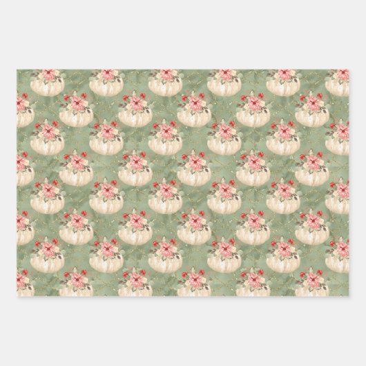 pompoen kinderen verjaardag baby meisje douche cad inpakpapier vel (Voorkant 2)